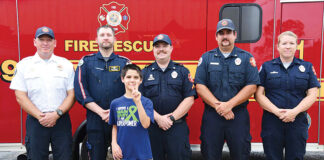 Landon Moye is reunited with the first responders who saved his life