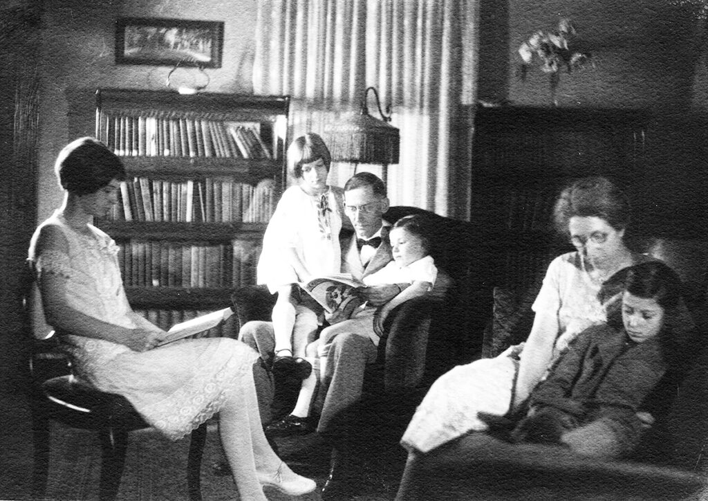 CC McCracken in their Colombus, Ohio, home during the time frame in which Ruby lived with them. Left to right - Janet McCracken, Mary Ruth McCracken, C. C. McCracken, Edward McCracken (Ruby’s “little Eddie”, Cleo McCracken, Bill McCracken
