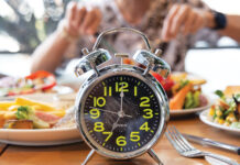 Interment Fasting - meal with clock