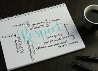You Didn’t Earn My Respect RESPECT and related terms handwritten in notebook