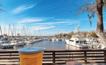 LJ Schooners beer with a view