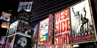 New York, USA - November 07, 2010: Times Square, featured with Broadway Theaters and huge number of LED signs, is a famous symbol of New York City and the United States in Manhattan, New York City.