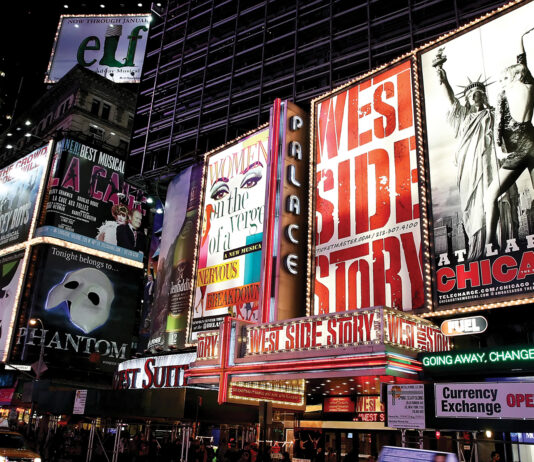 New York, USA - November 07, 2010: Times Square, featured with Broadway Theaters and huge number of LED signs, is a famous symbol of New York City and the United States in Manhattan, New York City.