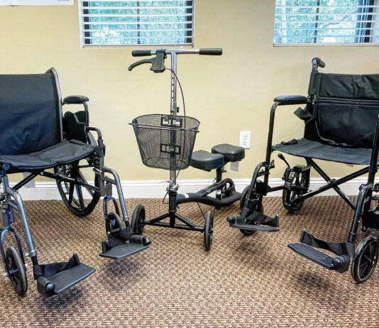 J and B Medical kneewalkers and wheelchairs