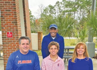 Seacoast Collegiate High School Celebrates Track & Field Star Jonah Kirspel’s Commitment to Florida Seacoast Jonah Kirspel with Family and Coach Parker
