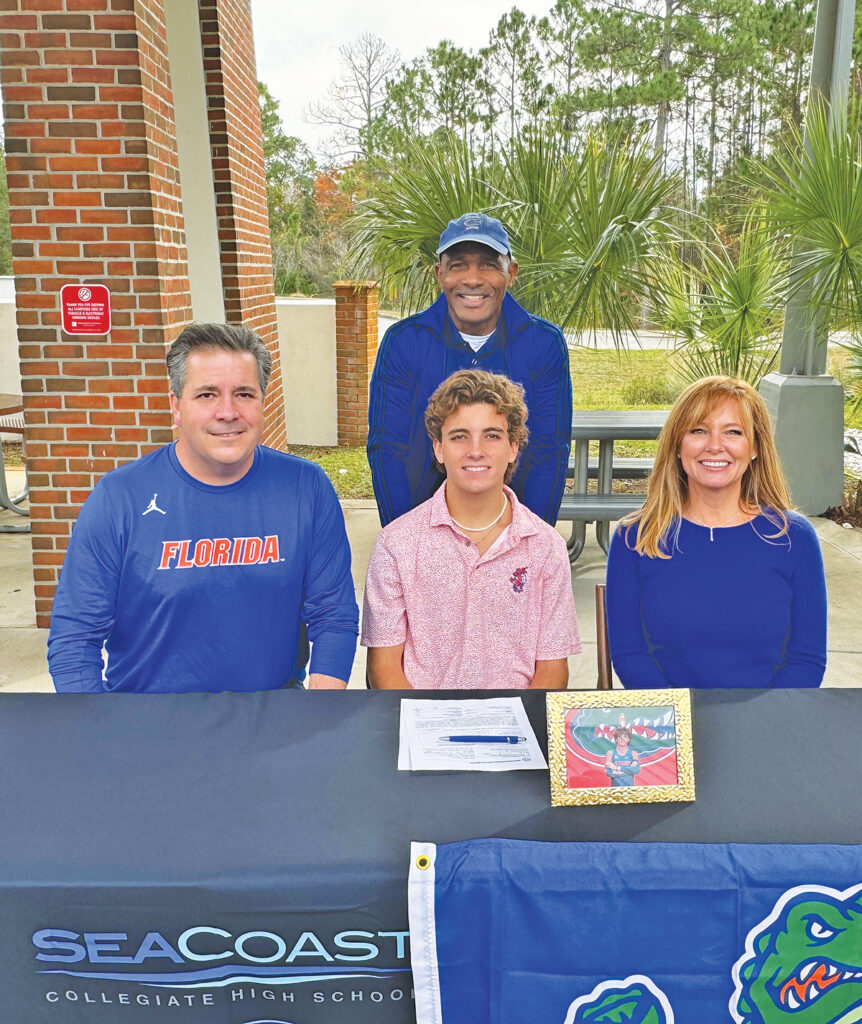 Seacoast Jonah Kirspel with Family and Coach Parker