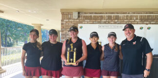 Golf Niceville High-runner up team with coach