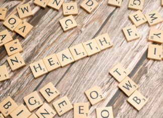 Health in scrabble letters