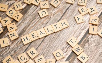 Health in scrabble letters