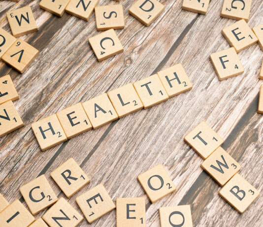 Health in scrabble letters