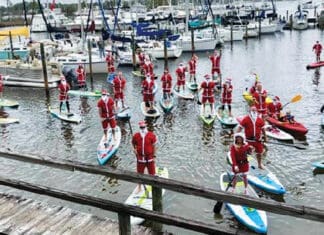 Holiday Spirit on the Water Santa Paddle