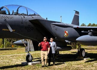 First of Its Kind: F-15e Strike Eagle Lands at Eglin Museum F15E 260410 F OC707 4003