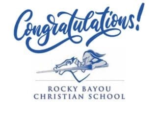 Congratulations to the Rocky Bayou Christian School Graduating Class of 2026! bayou school