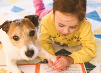 One Child, One Book, One Patient Dog: How Dog-Harmony Builds Confident Readers iStock 2098895981