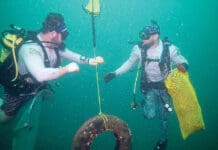 Veteran Divers Clear 1,000 Pounds of Local Reef Debris Force Blue 2
